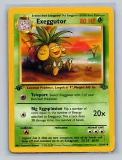Exeggutor 1st Ed. Pokemon Jungle #35 1999 LP - Image 1