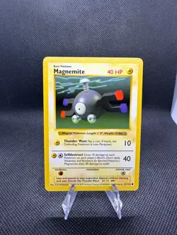 Magnemite 053/102 Base Set Shadowless Vintage Pokemon WoTC 1999 LP - Image 1