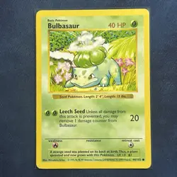 Pokemon Base Set - SHADOWLESS Bulbasaur 44/102 - Image 1