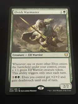 Elvish Warmaster 167 Rare Kaldheim Magic: The Gathering Near Mint - Image 1