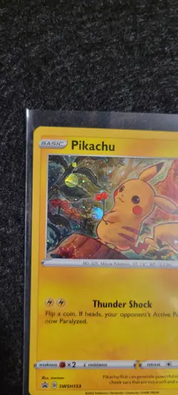 Pikachu SWSH153 Holiday Calendar Snowflake Stamped Holo Promo Pokemon TCG - Image 2