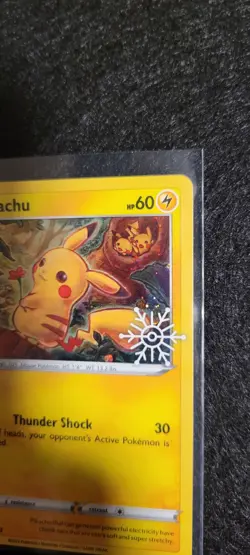Pikachu SWSH153 Holiday Calendar Snowflake Stamped Holo Promo Pokemon TCG - Image 3