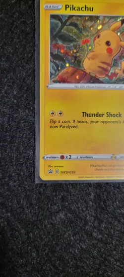 Pikachu SWSH153 Holiday Calendar Snowflake Stamped Holo Promo Pokemon TCG - Image 4