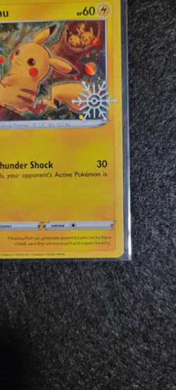 Pikachu SWSH153 Holiday Calendar Snowflake Stamped Holo Promo Pokemon TCG - Image 5