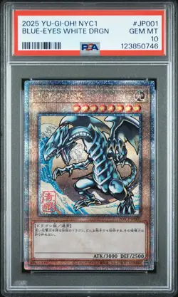2025 YU-GI-OH! JAPANESE NYC1 #JP001 BLUE-EYES WHITE DRAGON PSA 10 - Image 1
