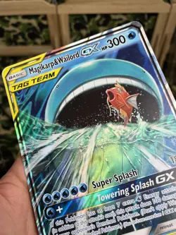 Pokemon TCG Magikarp Wailord GX Tag Team SM166 Jumbo Promo Card Pokemon - Image 3
