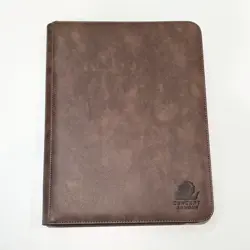 12-Pocket Premium Binder Zipper Closure & Side-Loading For 480 Cards (Brown) - Image 2