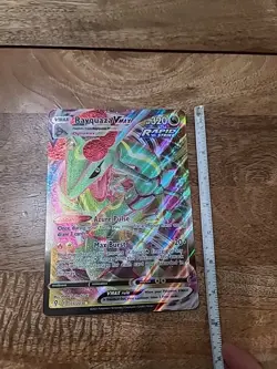 Rayquaza Vmax Pokemon TCG Evolving skies 111/203 Oversize 7"x 5" Card - Image 1