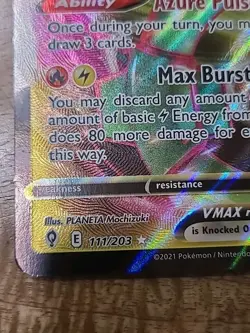 Rayquaza Vmax Pokemon TCG Evolving skies 111/203 Oversize 7"x 5" Card - Image 4
