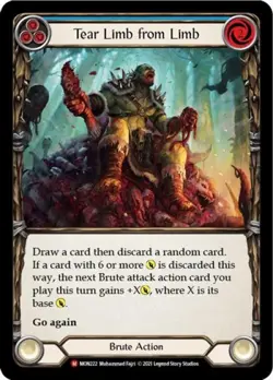 Flesh and Blood FAB Tear Limb from Limb NM 1st EditionRainbow Foil Monarch - Image 1