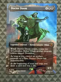 MTG Doctor Doom #0336 Borderless Mythic Marvel Super Heroes (MSH) - Image 2