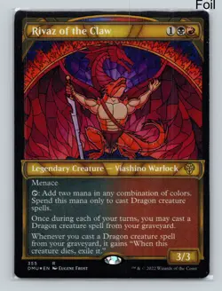 MTG Rivaz of the Claw (Textured Foil) Foil R Dominaria United 355 NM - Image 1