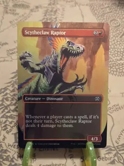 MTG Scytheclaw Raptor The Lost Caverns of Ixalan Borderless Foil Uncommon NM - Image 1