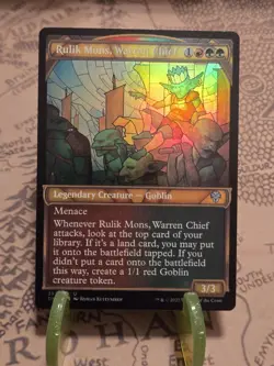 MTG Rulik Mons, Warren Chief Dominaria United Textured Foil Uncommon NM - Image 1
