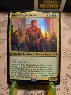 MTG Nine-Fingers Keene Commander Legends: Battle for Baldur's Gate Foil Rare NM - Image 1