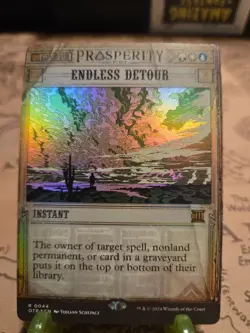 MTG Endless Detour Outlaws of Thunder Junction: Breaking News Foil Rare NM - Image 1