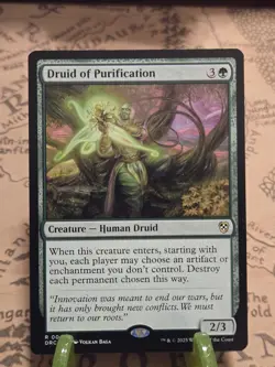 MTG Druid of Purification Commander: Aetherdrift Regular Rare NM - Image 1