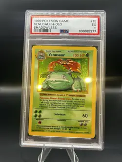 Pokemon Venusaur Base Set Shadowless Holo Rare Card 15/102 - Image 1