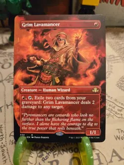 MTG Grim Lavamancer Dominaria Remastered Regular Borderless Rare NM - Image 1