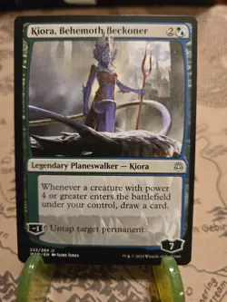 MTG Kiora, Behemoth Beckoner War of the Spark Regular Uncommon NM - Image 1