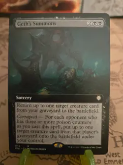 MTG Phyrexia: All Will Be One Commander Decks Geth's Summons Extended Art NM - Image 1