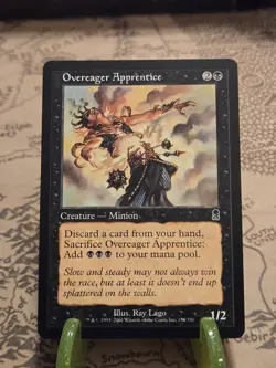 MTG Overeager Apprentice Odyssey Regular Common NM - Image 1