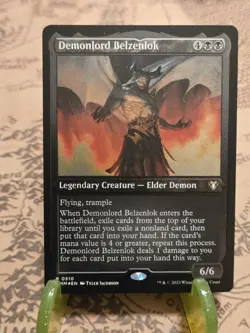 MTG Demonlord Belzenlok Commander Masters Foil Etched Rare NM - Image 1