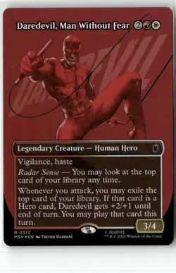 Daredevil, Man Without Fear (Borderless) R Marvel Super Heroes 372 NM Foil - Image 1
