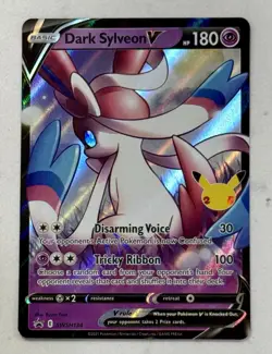 Pokemon Dark Sylveon V Promo Full Art Holo SWSH134 Sword & Shield 180 HP - Image 1