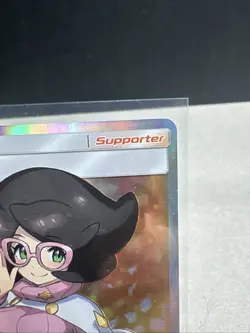 FULL ART Wicke ULTRA RARE Pokemon 147/147 SM Burning Shadows Holo Supporter - LP - Image 4