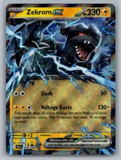 Zekrom ex SV: Black Bolt #034/086 Holo Pokemon Card - Image 1