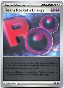 Team Rocket's Energy 217/217 Uncommon Ascended Heroes Pokemon Reverse Holo NM/M - Image 1