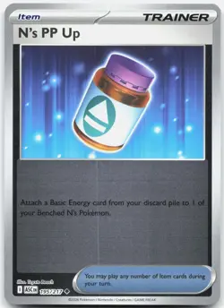 N's PP Up 195/217 Uncommon Ascended Heroes Pokemon Reverse Holo Near Mint - Image 1