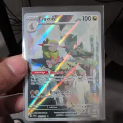 Pokemon Card - Fraxure 077/064 Shrouded Fable Illustration Rare Full Art NM - Image 1