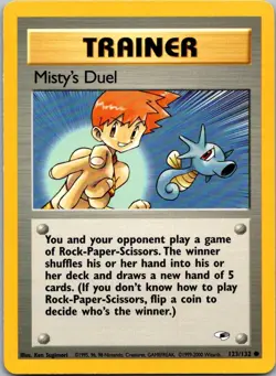 Misty's Duel 123/132 Common Gym Heroes Pokemon Unlimited Near Mint - Image 1