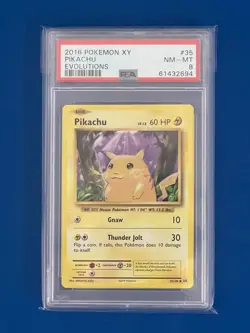 2016 Pokemon XY Pikachu Evolutions #35 PSA 8 - Image 1