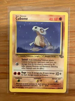 Pokemon TCG Jungle Unlimited Cubone 50/64 Regular NM - Image 1