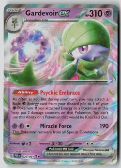 Gardevoir ex 029/091 Double Rare Paldean Fates Pokemon Holo NM - Image 1