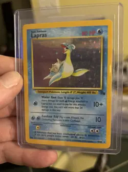 Pokemon Lapras Fossil Holo Rare Unlimited 10/62 80 HP English 1999 - Image 1