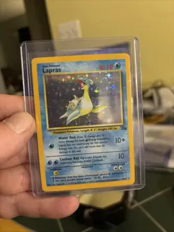 Pokemon Lapras Fossil Holo Rare Unlimited 10/62 80 HP English 1999 - Image 2