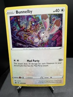 Pokemon TCG Sword & Shield Bunnelby SWSH082 Black Star Promo Cosmos Holo NM! - Image 1