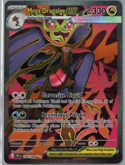 Mega Dragalge ex 104/086 Holo Ultra Rare Chaos Rising Pokemon Near Mint - Image 1