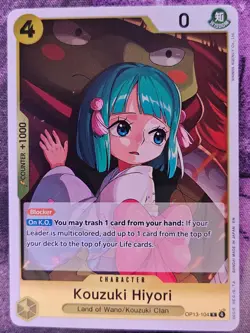 Kouzuki Hiyori OP13-104 Rare Carrying On His Will One Piece Foil Near Mint - Image 1