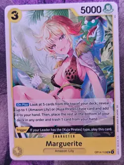 Marguerite OP14-113 Uncommon The Azure Sea's Seven One Piece Near Mint - Image 1