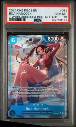 2025 ONE PIECE SEVEN WARLORDS OF THE SEA BINDER SET #051 BOA HANCOCK PSA 10 - Image 1