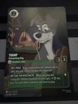 Disney Lorcana enchanted Tramp Enterprising Dog | 212/204 | Archazia's - Image 1