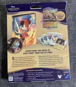 Disney Lorcana Fabled Collection Starter Set 4 Packs Tinkerbell Promo New Sealed - Image 2