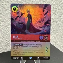 Disney Lorcana Elsa - Concerned Sister 215/204 Epic Cold Foil Holo Winterspell - Image 1