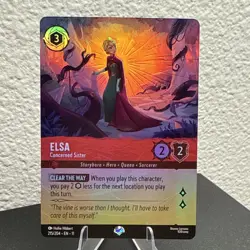 Disney Lorcana Elsa - Concerned Sister 215/204 Epic Cold Foil Holo Winterspell - Image 3