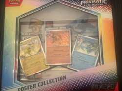 Pokemon TCG Prismatic Evolutions Poster Collection Factory Sealed 3 Packs - Image 1